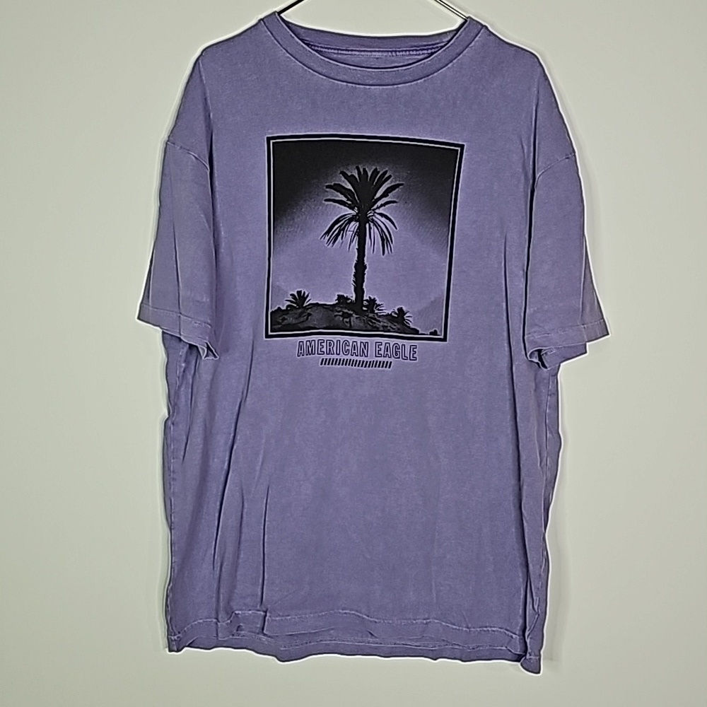 American Eagle purple medium oversized fit short sleeve shirt